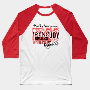 RED VELVET FONT COLLAGE Baseball T-Shirt